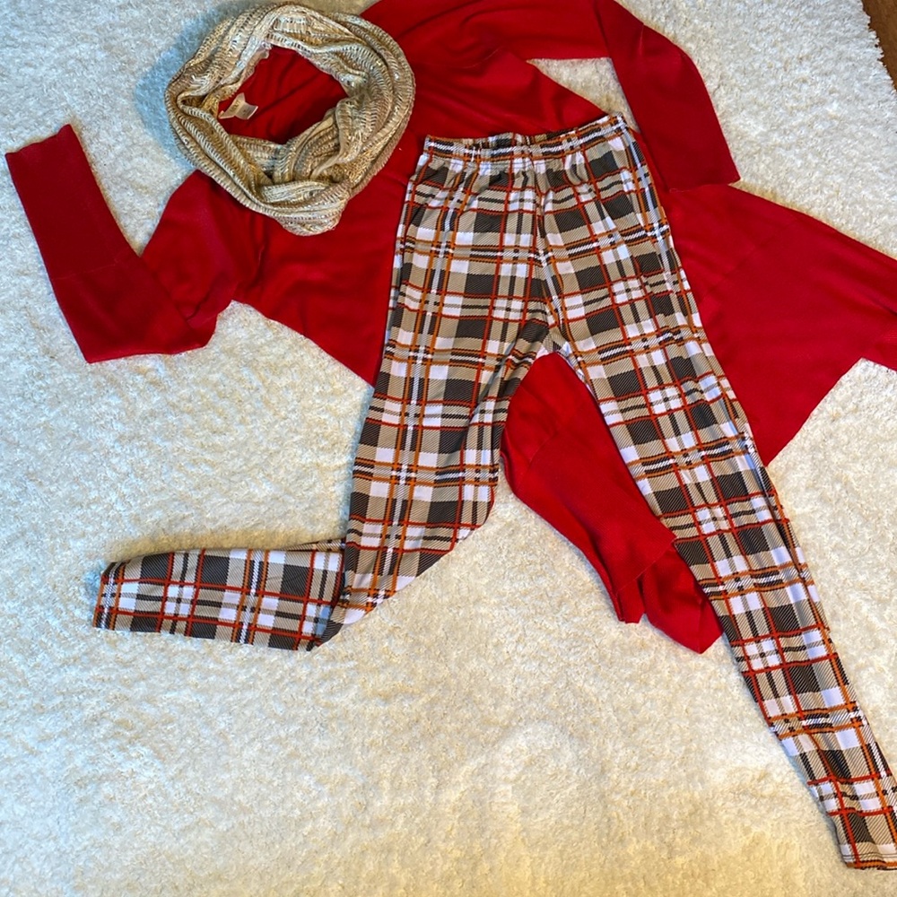 Plaid leggings